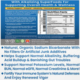 Organic Sodium Bicarbonate Alkaline Supplement For Alkalinity. Support Kidneys & Stomach Acid Neutralizer with Alkaline Superfoods. Sodium Bicarbonate Powder Kidney Immune Support Antacid Sports 1 LB.