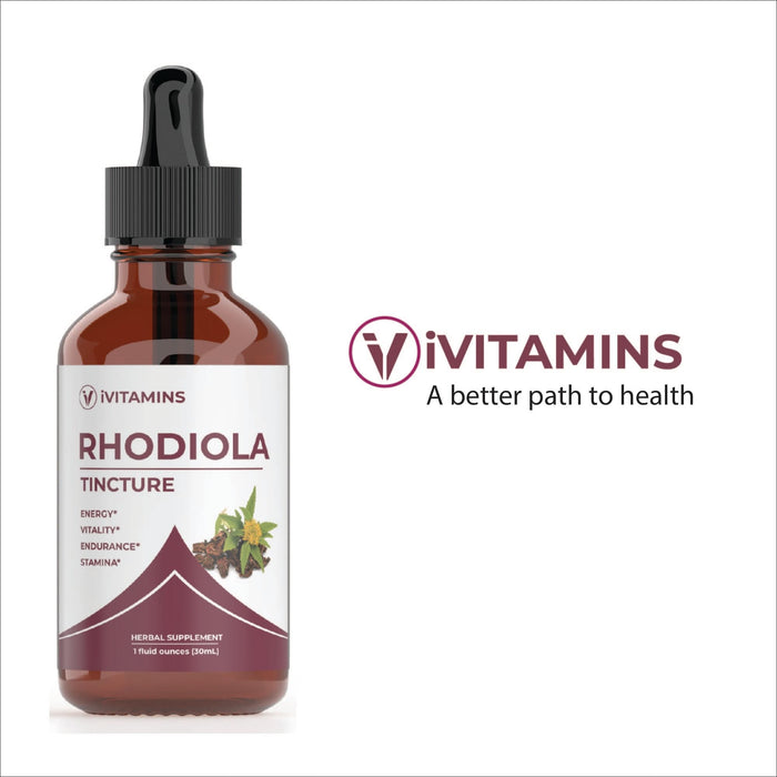 Rhodiola | Rhodiola Rosea | Rhodiola Supplement | for Brain, Energy, Stamina, Stress, & Mood Support | Energy Supplements | Rhodiola Rosea Supplement | Rhodiola Tincture | (1oz: 1 Pack)