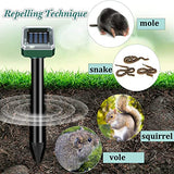 Mole Repellent Snake Repellent 10 Pack Solar Powered Gopher Repellent Outdoor for Lawn Garden Waterproof, Sonic Mole Spikes,Get Rid of Moles Snake Gopher Groundhog Chipmunk for Yard&Garden&Lawn