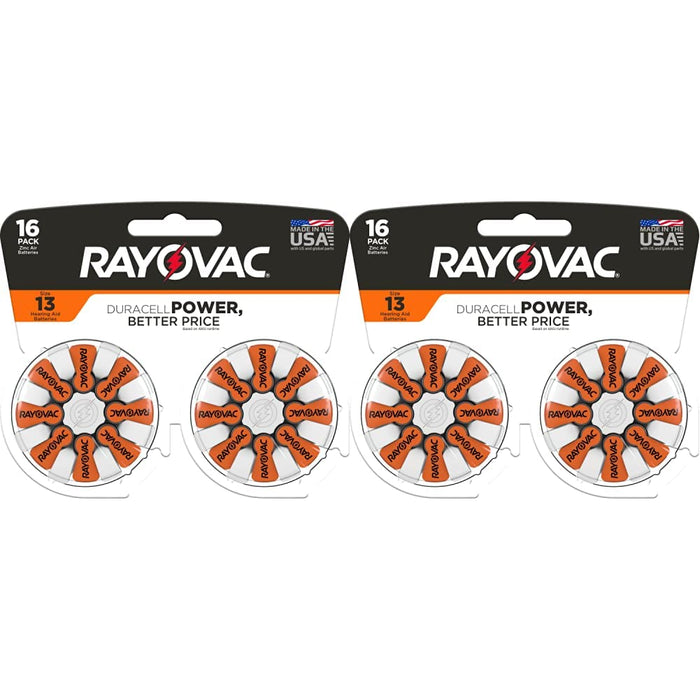 Rayovac Size 13 Hearing Aid Batteries, Hearing Aid Batteries Size 13, 16 Count (Pack of 2)