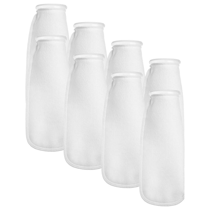 Aquatic Experts 4 inch Ring Filter Socks 200 Micron, Filter Socks for Saltwater Aquarium, Sump Filter Sock, Felt Aquarium Socks, Reef Filter Sock (4" x 14", 8 Pack)