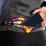 SPIbelt Original Pocket Running Belt for Women Men, Phone Holder for Running, Running Fanny Pack, Holder for Phone,Running Waist Pack,Pouch Expands, Adjustable, Fuchsia/Black Zipper