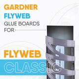 Gardner - FlyWeb Fly Light Glue Boards 1 Pack of 10 Replacement Glue Boards Flyweb Classic Fly Light - Trap Fruit Flies, Mosquitoes, Bugs and Other Flying Insects(Black)