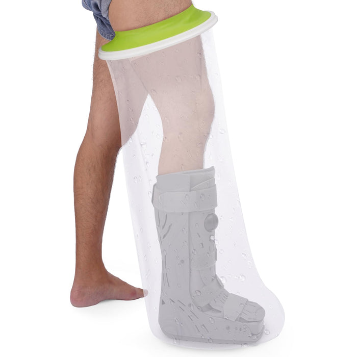 Waterproof Full Leg Cast Cover for Shower Adults, Extra Large Watertight Foot Protector for Plus Size Adults Foot Surgery Casts Boots, Boots Shower Cover Fits Full Leg Size 13"- 41" - Extra Large