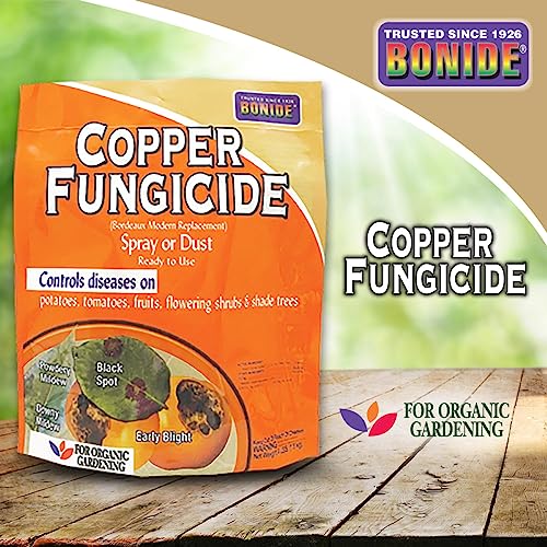 Bonide Copper Fungicide, 4 lb. Ready-to-Use Spray or Dust for Organic Gardening, Controls Common Diseases in Lawn & Garden