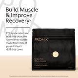 Promix Whey Protein Isolate Powder - Grass-Fed & 100% All Natural - ­Post Workout Fitness & Nutrition Shakes, Smoothies, Baking & Cooking Recipes - Gluten-Free & Keto-Friendly - Vanilla, 5 Pound
