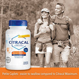 Citracal Petites, Highly Soluble, Easily Digested, 400 mg Calcium Citrate with 500 IU Vitamin D3, Bone Health Supplement for Adults, Relatively Small Easy-to-Swallow Caplets, 375 Count