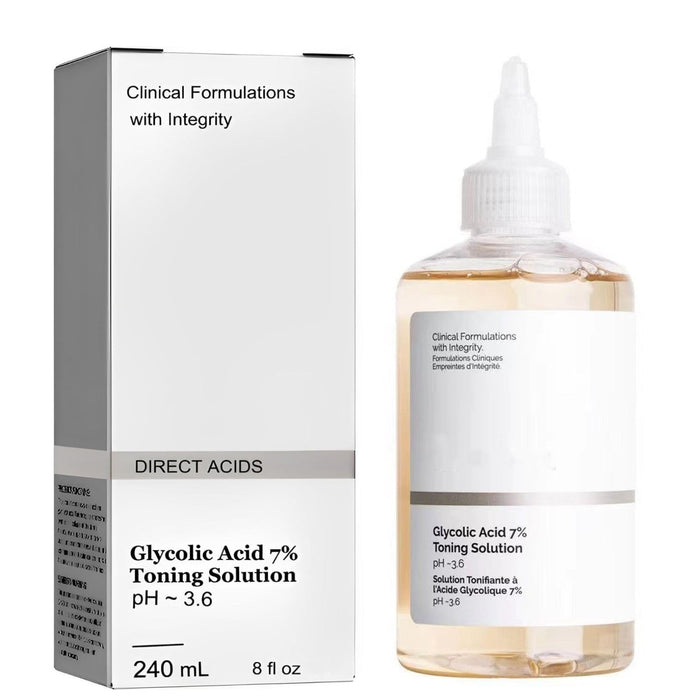 240mL Glycolic Acid Toner, Toning Solution，Glycolic Acid 7% Toning Resurfacing Solution Wrinkle Exfoliating Serum (8.12 fl.oz)