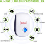 Ultrasonic Pest Repeller 6 Packs, Electronic Plug in Sonic Repellent pest Control for Bugs Mice Insects Spiders Mosquitoes