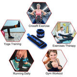 Ankle Weights for Women, Men and Kids - 2 LBS x 2 Strength Training Wrist/Leg/Arm Weight with Adjustable Strap for Jogging, Gymnastics, Aerobics, Physical Therapy (Blue)