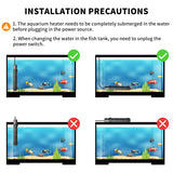 HiTauing Aquarium Heater, 50W/100W/200W/300W/500W Submersible Fish Tank Heater with Over-Temperature Protection and Automatic Power-Off When Leaving Water for Saltwater and Freshwater