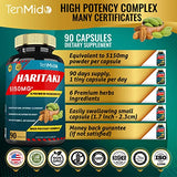 Haritaki Supplements Extract Capsules 5150mg with Turmeric, Ginger, Fenugreek, Licorice, Black Pepper | Nourishes, Rejuvenates Body, 3 Months Supply