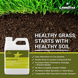 Liquid Lawn Aerator (32 fl oz) - Loosens & Conditions Compacted Soil - Alternative to Core and Mechanical Aeration - Improves Water Penetration & Drainage + Soil Oxygenation - American Made