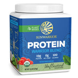 Sunwarrior Vegan Organic Protein Powder Plant-Based | BCAA Amino Acids Hemp Seed Soy Free Dairy Free Gluten Free Synthetic Free Non-GMO | Unflavored 15 Servings | Warrior Blend