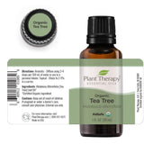 Plant Therapy Organic Tea Tree Oil (Melaleuca) 100% Pure, USDA Certified Organic, Undiluted, Natural Aromatherapy, Therapeutic Grade 30 mL (1 oz)