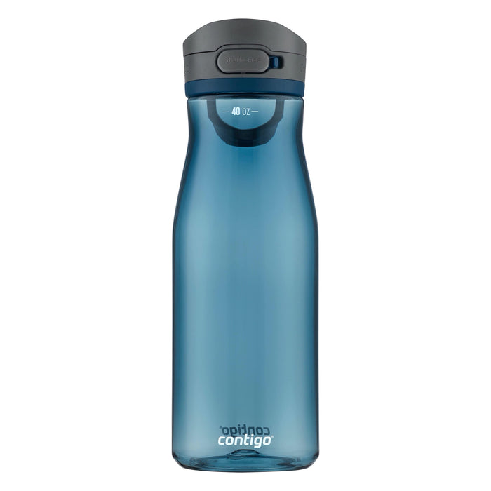 Contigo Jackson 2.0 BPA-Free Plastic Water Bottle with Leak-Proof Lid, Chug Mouth Design with Interchangeable Lid and Handle, Dishwasher Safe, 40oz Blueberry