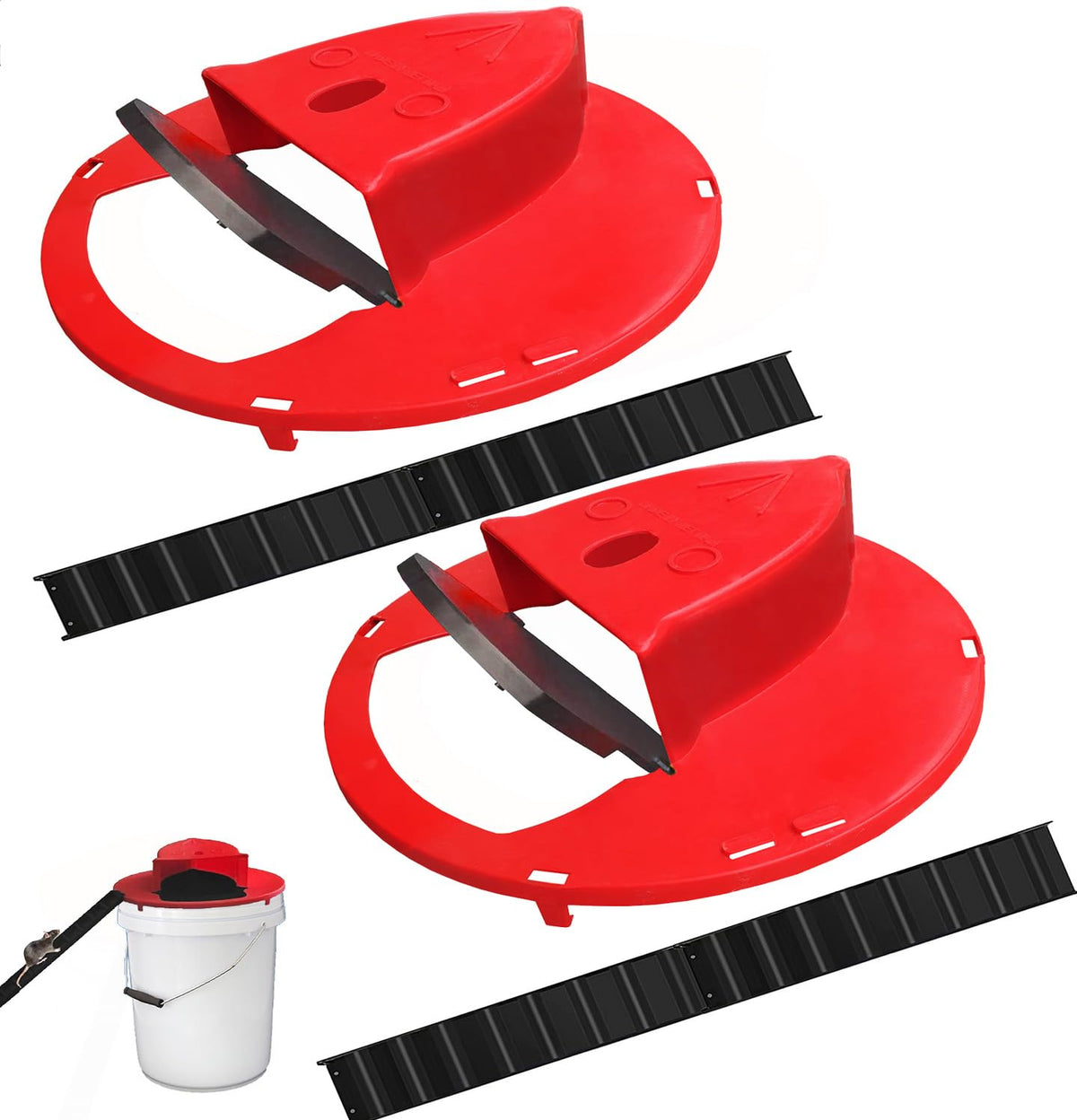 Pack 2 Bucket Lid Mouse Trap, 5 Gallon Bucket Compatible, Mouse Catchi