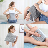 Heating Electric Pad for Back, Shoulders, Abdomen, Legs, Arms, Electric Heating Pad with Heat Settings, Auto Shut Off (12" x 24''), Silver Gray