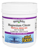 Stress-Relax Magnesium Citrate Drink Mix by Natural Factors, Restores Normal Levels of Magnesium & Balances Calcium Intake, Non-GMO, Tropical Flavor, 8.8 oz (75 servings)