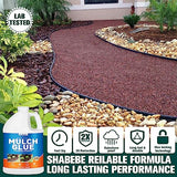 Mulch Glue -1 Gallon Mulch Glue for Landscaping, Super Strength Landscape Adhesive Landscape Lock, Fast-Dry, Non-Toxic, Mulch Binder Glue, Pea Gravel, Mulch for Garden, Adhesive Max Mulch Glue Spray