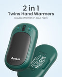 AI Hand Warmers Rechargeable, AaoLin 2 Pack Electric Hand Warmers Reusable, 12Hrs Long Heating, Portable Pocket Handwarmer Great Gift for Outdoors, Camping, Golf, Hunting Gear