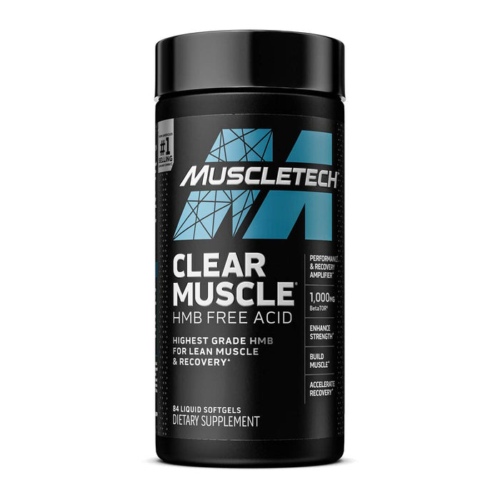 Muscle Recovery, MuscleTech Clear Muscle Post Workout Recovery, Muscle Builder for Men & Women, HMB Supplements, Sports Nutrition Post Workout Recovery & Muscle Building Supplements, 84 ct