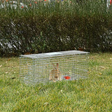 Meibangzz Animal Traps,Live Animal Trap for Cats,Rabbits, Squirrels,cat Trap for Stray Cats, Live Traps for Raccoons, Stainless Steel Foldable with Pedal Triggers (24 x 7 x 8 inches)