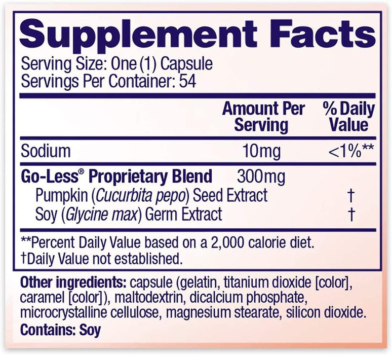 AZO Bladder Control with Go-Less Daily Supplement | Helps Reduce Occasional Urgency& leakage due to laughing, sneezing and exercise | 54 Count Capsules