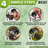 2-Pack, BESEI Humane Mouse Trap - Animal Friendly Rodent (Mouse and Rat) Trap, Catch and Release