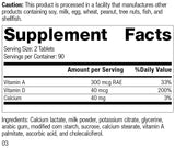 Standard Process Cataplex D - Whole Food Immune Support, Digestive Health, Bone Strength and Bone Health with Cholecalciferol, Calcium Lactate, and Ascorbic Acid - Vegetarian - 180 Tablets