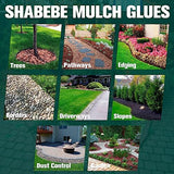 Mulch Glue -64OZ Mulch Glue for Landscaping, Super Strength Landscape Adhesive Landscape Lock, Fast-Dry, Non-Toxic, Mulch Binder Glue, Pea Gravel, Mulch for Garden, Adhesive Max Mulch Glue Spray