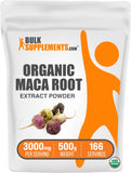 BULKSUPPLEMENTS.COM Organic Maca Root Extract Powder - Maca Supplement, Maca Powder Organic - Maca Root for Women & Men, Vegan & Gluten Free, 3000mg of per Serving, 500g (1.1 lbs), Pack of 1