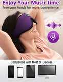 Sleep Mask with Bluetooth Headphones,LC-dolida Sleep Headphones Bluetooth Sleep Mask 3D Sleeping Headphones for Side Sleepers Best Gift and Travel Essential (Elegant Purple)