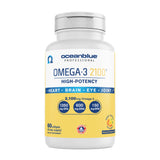 OceanBlue Professional Omega-3 2100-60 Count - High-Potency Triple Strength Burpless Fish Oil Supplement with EPA, DHA & DPA - Orange Flavor, 30 Servings