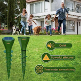 Meokui Mole Repellent Solar Powered Noiseless Deterrent Vibrating Stake, Outdoor Waterproof Mouse Repeller, Armadillo Insect Repellent, Gopher Stake to Repel Snakes, Groundhogs, for Yard Lawn (6 pack)