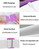 Electric Heating Pad,Portable Cordless Menstrual Pad with 4 Heat Levels and Massage Modes, Fast Large Belly Wrap Belt (Purple)