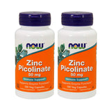 NOW Foods Zinc Picolinate 50mg,120 Capsules (Pack of 2)