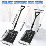 Snow Shovel for Car Driveway, 2024 New Upgrade Snow Shovels for Snow Removal,Snowman Playing and Emergency,Lightweight Portable Adjustable Large Capacity Shovel Perfect for Garden,Christmas (Black)