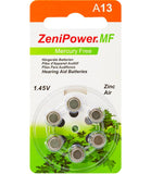 ZeniPower 60 Hearing Aid Batteries Size: 13 + Battery Holder Keychain Kit