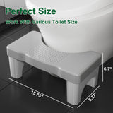 Kzeirm Toilet Stool Poop Stool for Squatting Posture, 7" Portable Plastic Toilet Potty Stool for Adults, Toilet Stool Squat Adult with Non-Slip Mats, Pooping Foot Step Stool for Kids Seniors, Blue