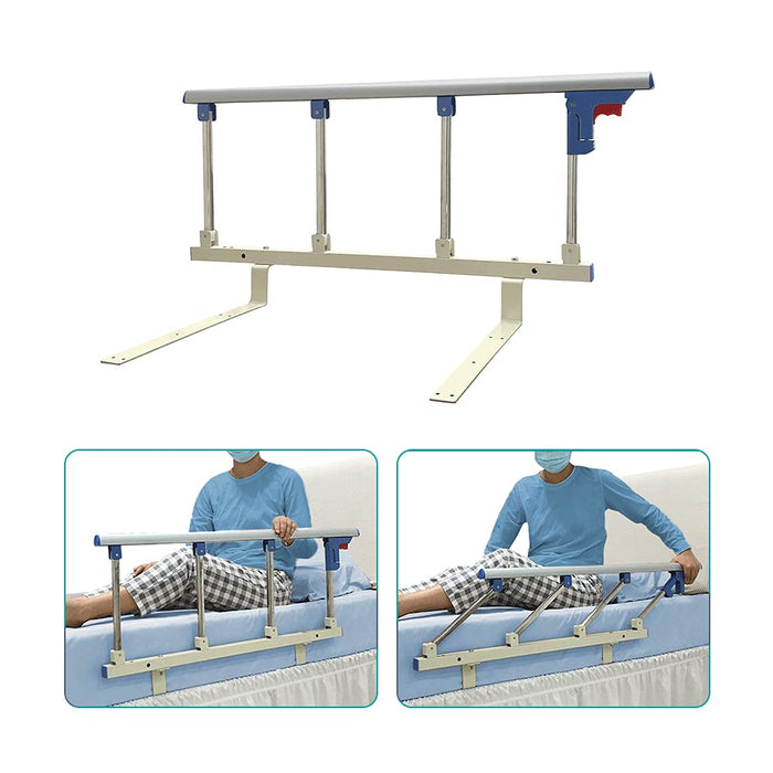 NEAUDE Bed Rails for Elderly Adults Rail Assist for Seniors Safety Bed Cane Guard Railing Bedrail Bar Collapsible Bed Side Grab Rail for Geriatric Handicap Handle Prevent Falling(37"x14", Only 1)