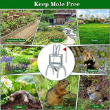 4 Pack Mole Traps That Kill Best, Mole Trap Easy to Set, Galvanized Steel Scissor Mole Traps for Lawns, Reusable Quick Capture Gopher Vole Traps Outdoor Use