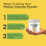 Grass Root Naturals Master Cleanse Detox Powder- Lemonade Detox 3-Day Plant-Based Supplement with Lemon, Maple Syrup, and Cayenne Diet, 6.34oz Container