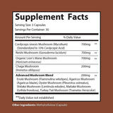 Nutriumph Mushroom Supplement 2500mg - 90 Capsules - 10 Mushroom Master Blend - Lions Mane Reishi Cordyceps Chaga Maitake, Shitake Turkey Tail Mushrooms Supplements Mushroom Complex Capsules