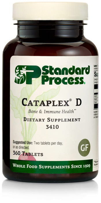 Standard Process Cataplex D - Whole Food Immune Support, Digestive Health, Bone Strength and Bone Health with Cholecalciferol, Calcium Lactate, and Ascorbic Acid - Vegetarian - 360 Tablets