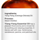 Majestic Pure Ylang Ylang Essential Oil - Premium Grade - 100% Pure & Natural - Ylang Ylang Oil for Hair, Skin, Aromatherapy, Diffuser, Massage Oil, Candles and Soap Making - Made in USA, 1 fl oz