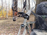 Bow Holder for Tree Stand, Hunting, Archery, lightweight, clamp on for easy assembly, durable