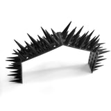 BUGG OFF - Bird & Rodent Spikes, Unique Spike Pattern effecitviely deteres Pesky Pigeons, Squirrels, Raccoons. Installs on Fences, Gates, Roofs, Walls and More! (15 Feet, Black Plastic)