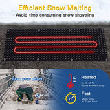 Juilsioa 5ft x 20in Snow Melting Mats, Anti-Slip Heated Outdoor Mat with Power Cord, Ideal for Snowy Paths to Hot Tubs