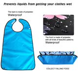 VOPHIA 3 Pack Adult Bibs for Women Washable Bib Reusable Waterproof Clothing Protector with Optional Crumb Catcher (Lily Green)